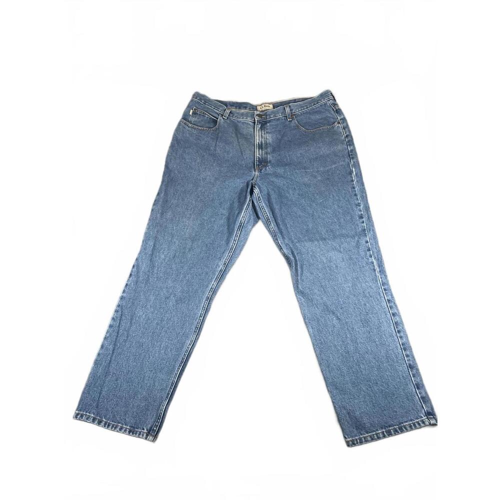 L.L. Bean Men's 40x30 Double L Natural Fit Straight Leg Denim Blue Jeans